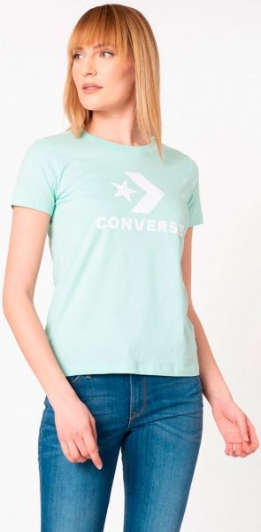 Футболка Converse STAR CHEVRON TEE 10018569-316 S бирюзовый