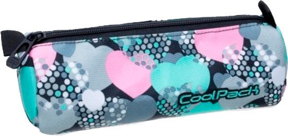 Пенал школьный Tube Minty Hearts B61018 CoolPack серый