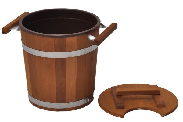 Запарник Tesli с крышкой из термодревисины 20 л
