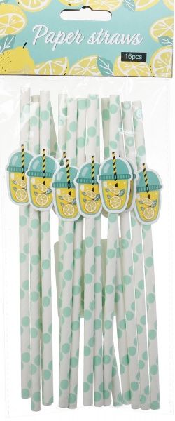 Трубочки для коктейлей Фрукты 20 см 16 шт. Koopman