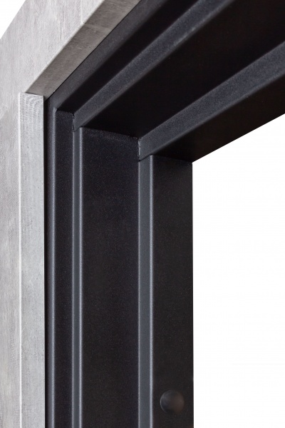 Дверь входная Булат К-8 (квадро) 540/249 wavestone grey / белый супермат 2050x850 мм правая