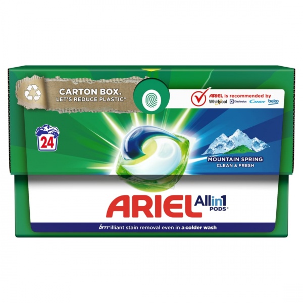 Капсулы для машинной стирки Ariel PODS All-in-1 Горный родник 24 шт. 