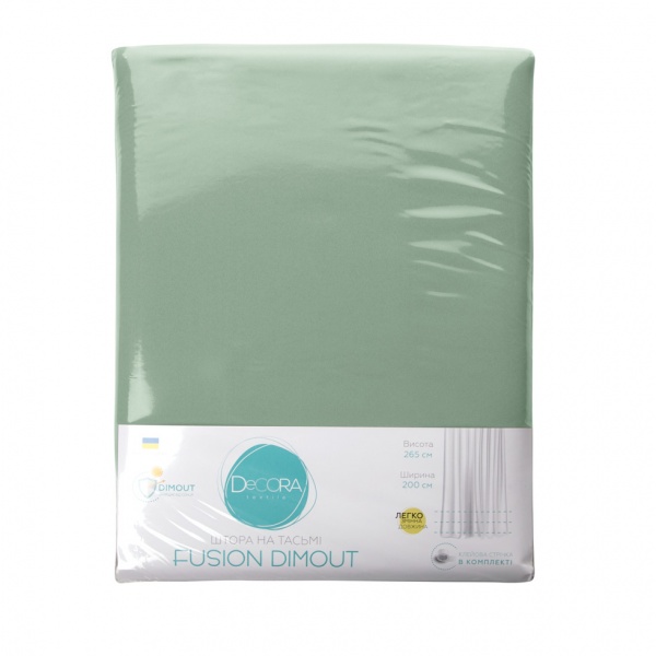Штора-блэкаут FUSION DIMOUT 150х265 ментол Decora textile