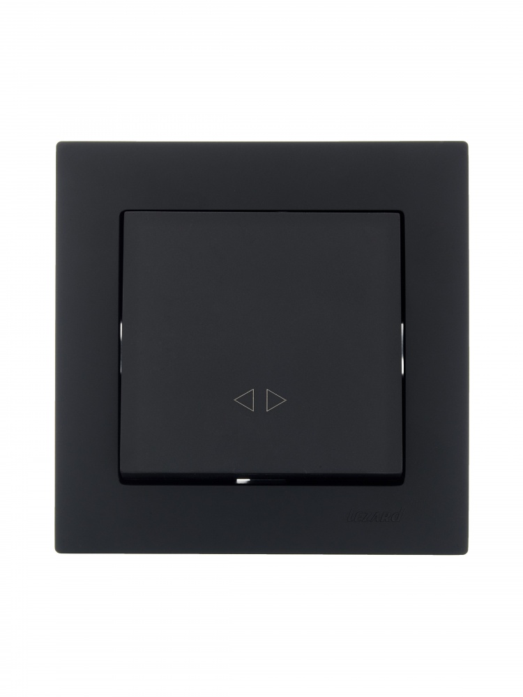 Выключатель перекрестный одноклавишный Lezard Vesna без подсветки антрацит 742-4288-107