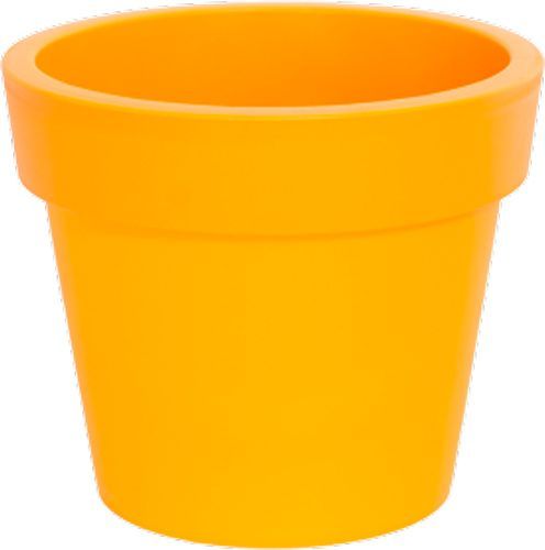 Вазон пластиковый Алеана ГАММА 20x17 см круглый 5л Светло-оранжевый 