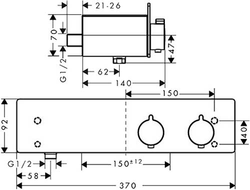 Смеситель для душа Hansgrohe Showertablet 350 (13102400)
