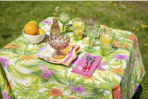 Скатерть Stripe 136x180 см разноцветный/в полоску Прованс 