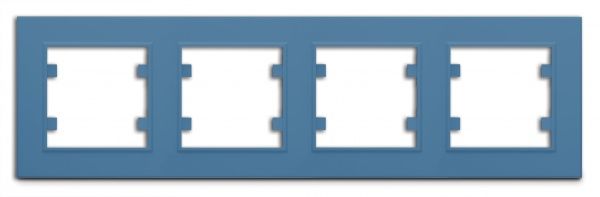 Рамка четырехместная Makel Karea горизонтальная синий