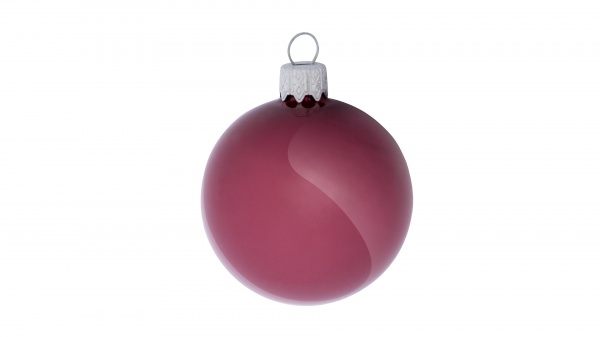 Шар новогодний стеклянный d60 розовый однотонный 60 мм 