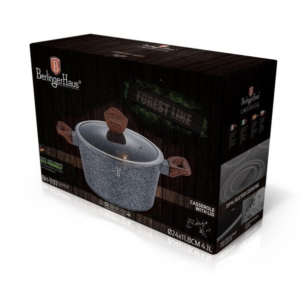 Кастрюля с крышкой Forest ORIGINAL BROWN Line 4,1 л BH 1197 Berlinger
