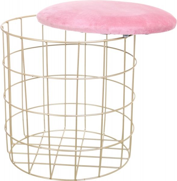 Корзина Royal 35х35х39 см пудровый с золотым 