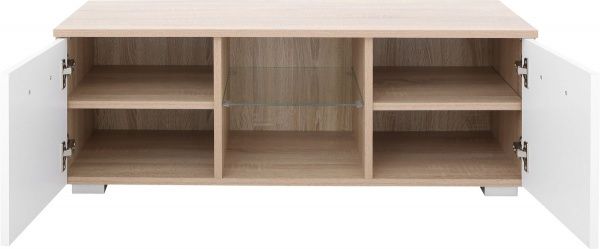 Тумба под ТВ Бильбао 3-Б дуб сонома/белый 