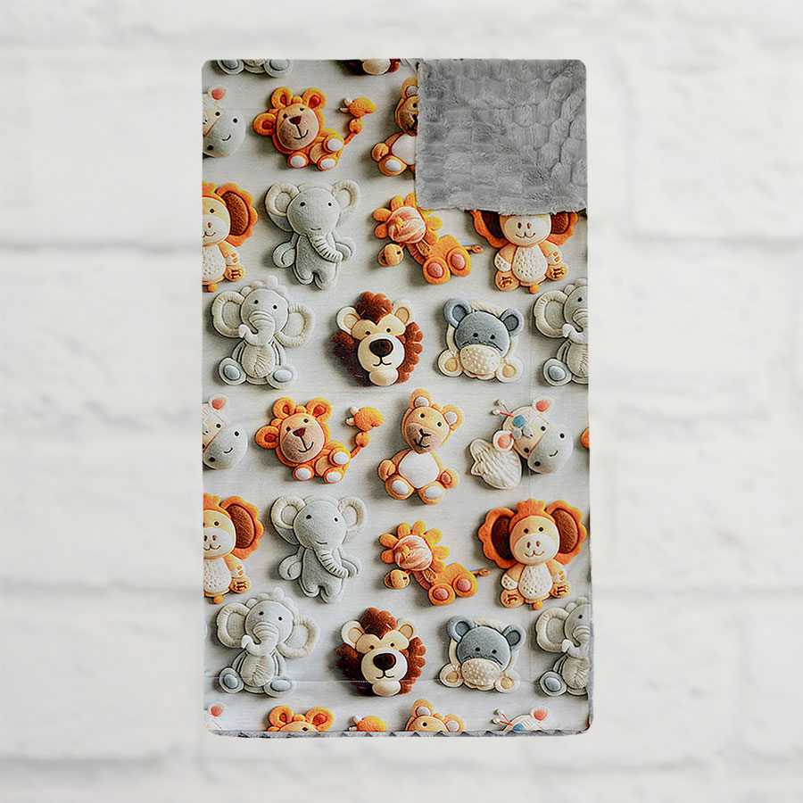 Плед Blanka Тваринки 75x85 см сірий