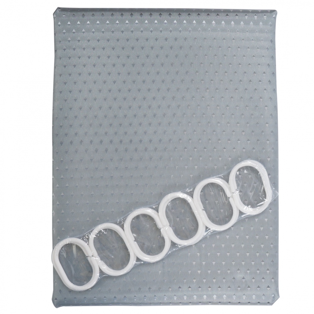 Штора для душа Eco Fabric Пика 180х180 см темно-серый