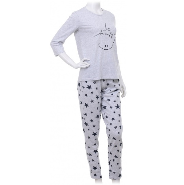 Костюм домашній жіночий Flis clothes Нічна зірочка 2 р. M чорний із сірим 