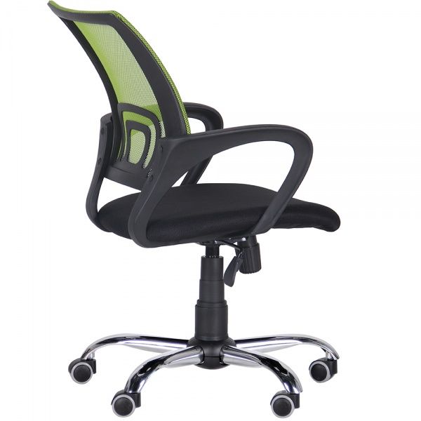 Крісло AMF Art Metal Furniture ВебХром Tilt спинка-сітка чорний/салатовий 