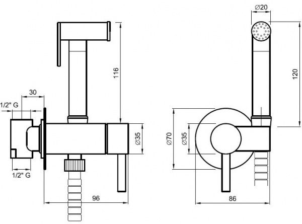 Душовий набір Emmevi Rubinetterie CR175