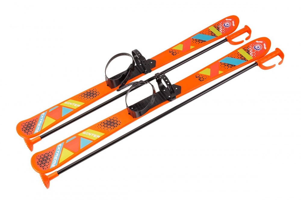 Лижі ТехноК 85 см з палицями дитячі 9260