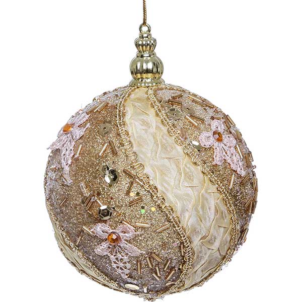 Шарик новогодний Роксолана SDA18710G 100 мм