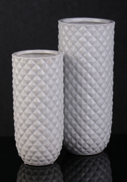 Ваза Cedar 10,5х10,5х22,5 см белая