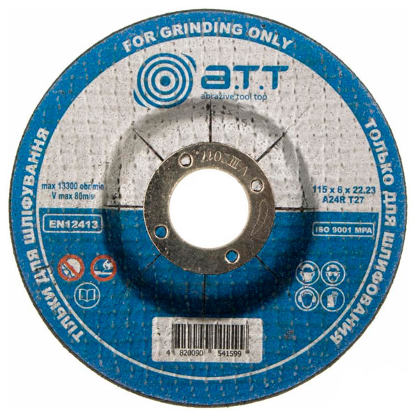 Круг зачистной по металлу A.T.T.  115x6,0x22,2 мм 5700004