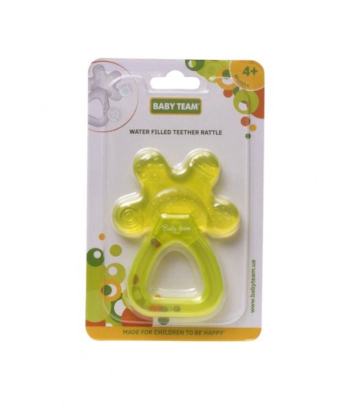 Погремушка-прорезыватель Baby Team с водой в ассортименте