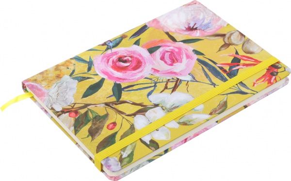 Блокнот Летние цветы 21x14,5 см желтый