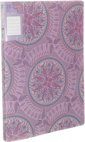 Папка Калейдоскоп А4 з 20 файлами в ассортименте Optima