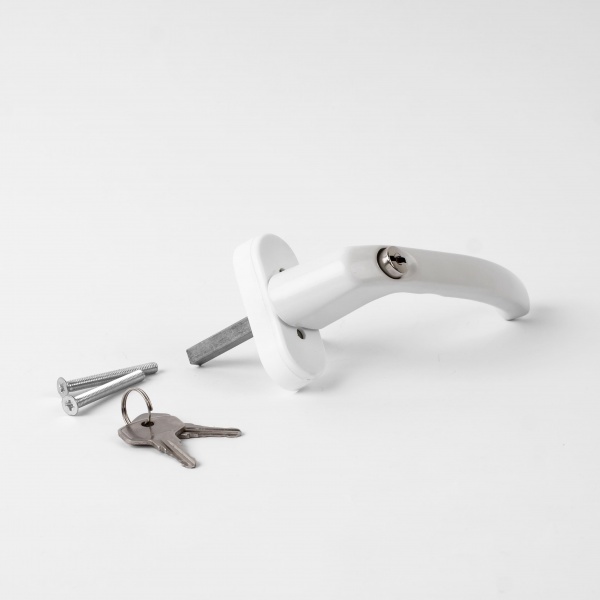 Ручка віконна кнопка-ключ ASTEX Antey біла Ral 9016 WH 038/37 