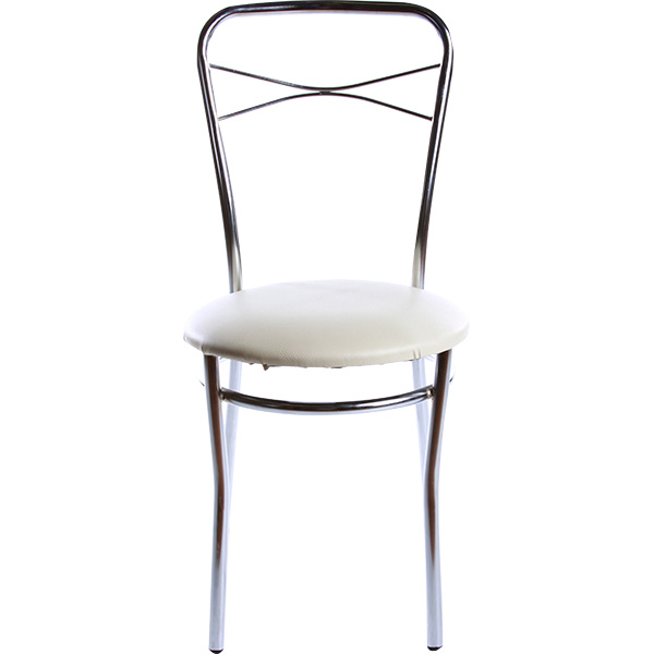 Стілець обідній Новий стиль Castano chrome  V-18 молочний 842х400х400 мм