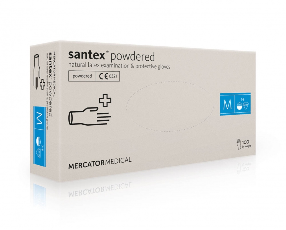 Перчатки медицинские Mercator Medical р.M 100 шт./уп.
