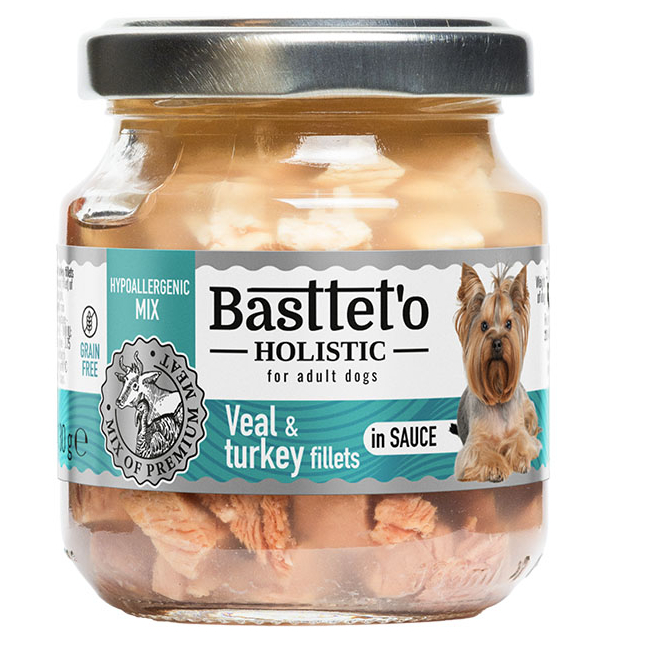 Корм вологий Basttet`o Holistic шматочки філе ягня в соусі