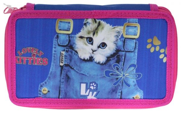 Пенал 2-ярусный Kitty LK99504 CLASS розовый