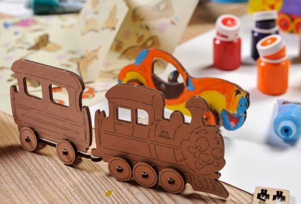 Раскраска UGEARS Локомотив