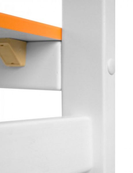 Стільчик для дітей Yuliana Woody білий з помаранчевим сидінням 12003211