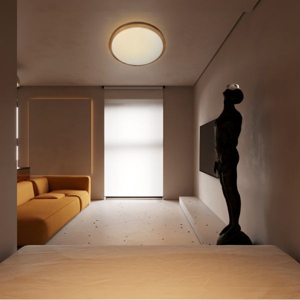 Світильник світлодіодний LightMaster CE1011 Wooden з пультом д/к 36 Вт білий 3000-6500 К 