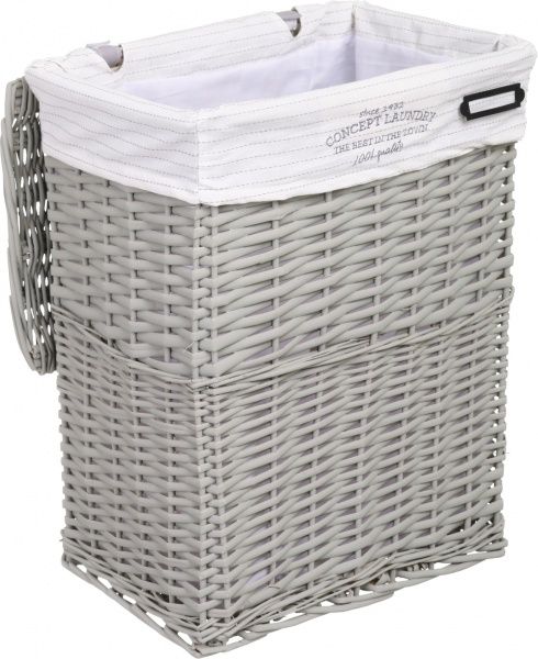 Корзинка плетеная Tony Bridge Basket с текстилем 37х27х48 см HQN20-4AB-2 