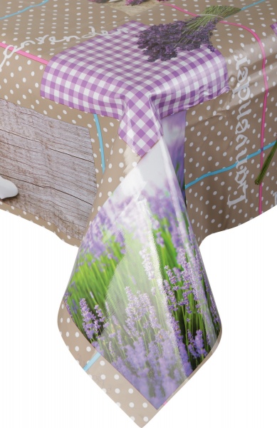 Скатерть Лаванда 137x240 см коричневый Даріана 