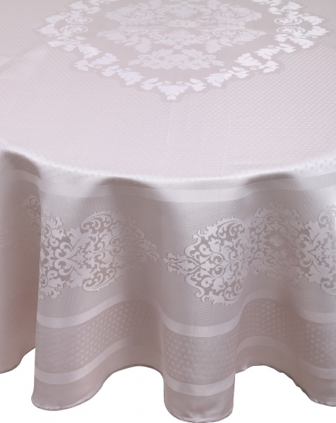 Скатерть Caramel кругло d160 серый Karna 