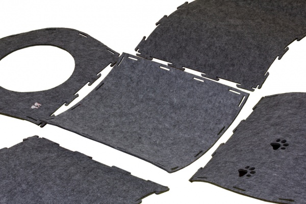 Домик RED POINT 48х43х43см войлок серый