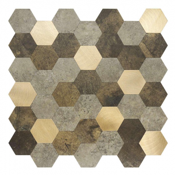 Декоративная панель EMERGO самоклеющая Шестиугольник Шкіра Home Inspire 