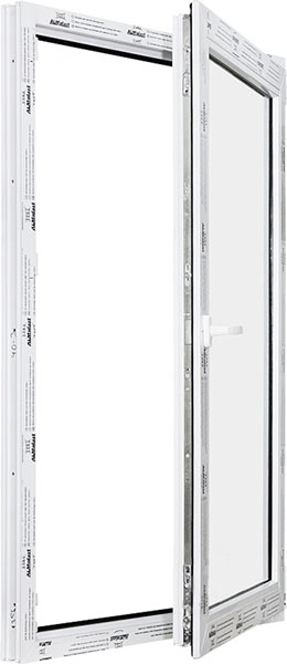 Вікно поворотно-відкидне ALMplast 60 500x1000 мм праве