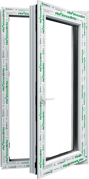 Окно поворотно-откидное Steko S300 58 850x1410 мм правое