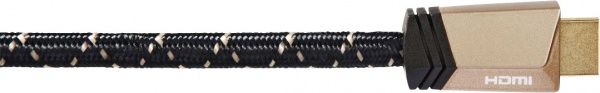 Кабель Hama HDMI 1.5 м черно-коричневый (00122210) Premium High Speed AM/AM