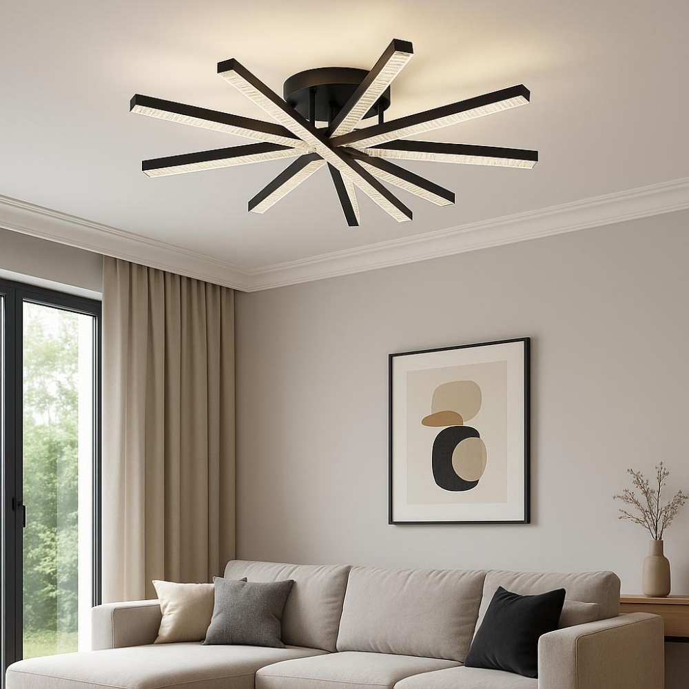 Люстра потолочная LIGHT SET GRIM LED R 5 54 Вт черный