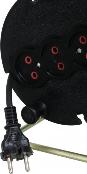 Удлинитель на катушке ОТК без заземления 3 гн. черный 10 м Б-10-2х1,5 