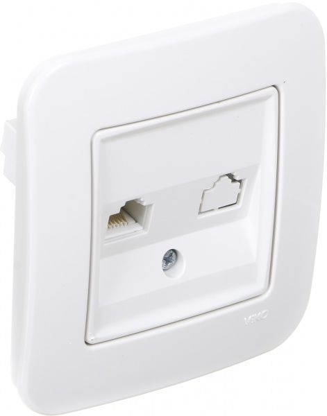 Розетка компьютерная Viko Rollina белый 90420032