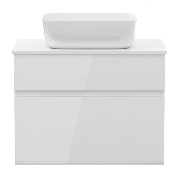 Тумба підвісна Imprese Blatna L 80 см f32108W зі стільницею і умивальником біла