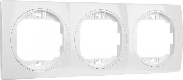 Рамка тримісна Aling-Conel EON горизонтальна білий E6703.00