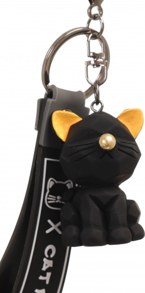 Брелок Кот на удачу черный